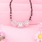 Sterling Silver Stone Studded Mangalsutra
